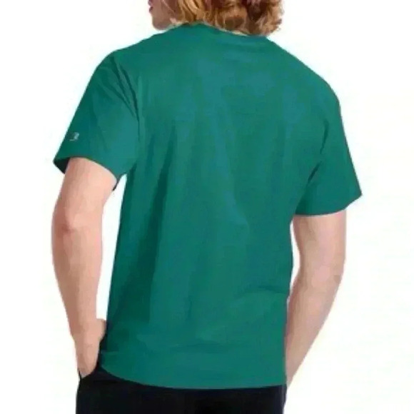 Champion Green Champion Men's Script Jersey Graphic T-Shirt Size Small - Picture 2 of 5